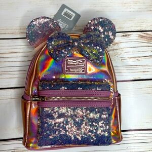 Loungefly Disney Minnie Mouse Iridescent Mini Backpack